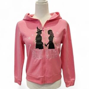 Wicked NWT Girls Full Zip Pink Hoodie, Size 12